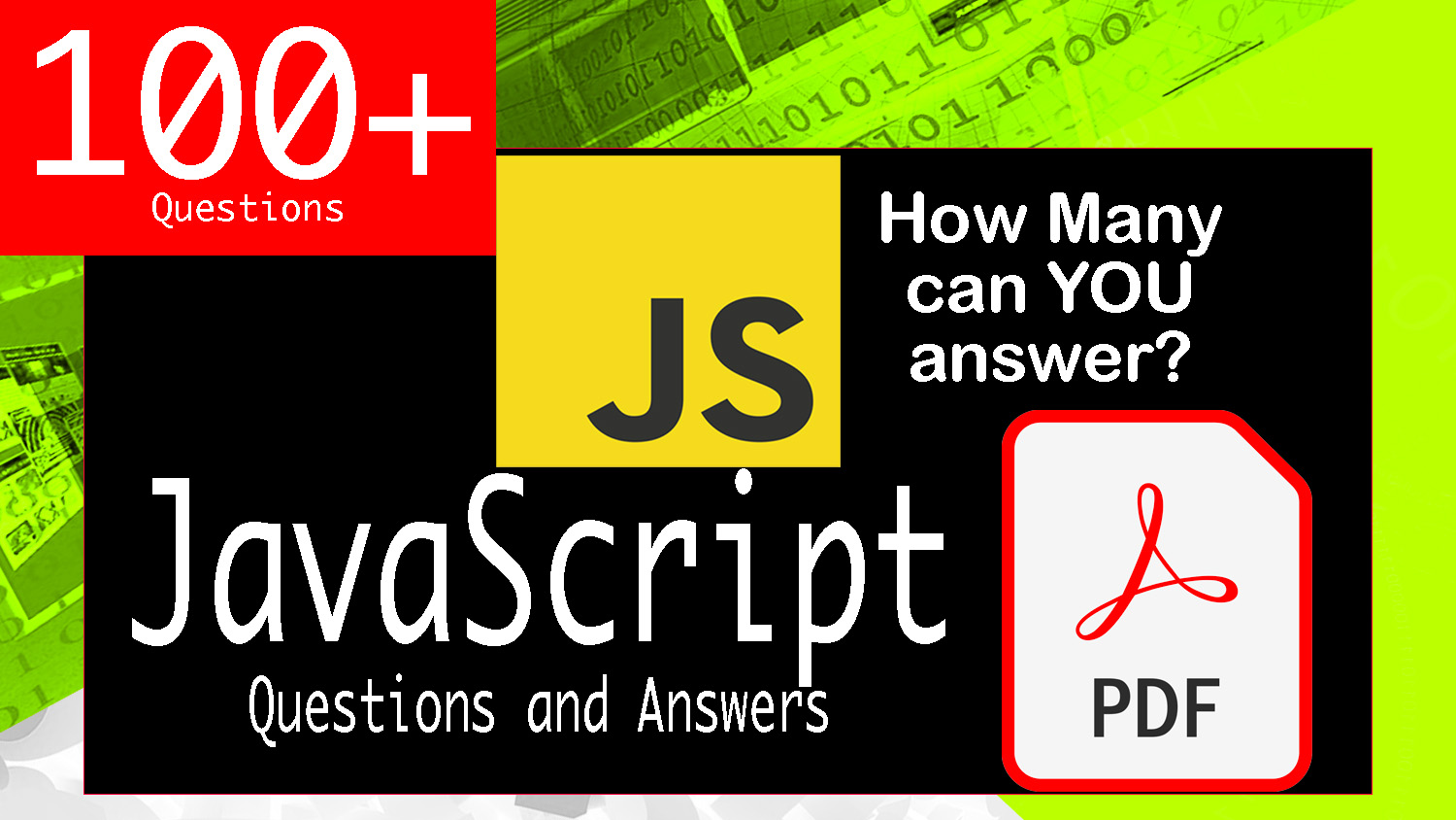 100 Javascript Questions And Solutions Pdf Guide Quiz Test Your